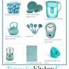 Gotta LOVE a turquoise kitchen. So yummy! www.Momcaster.com