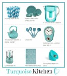 Gotta LOVE a turquoise kitchen. So yummy! www.Momcaster.com