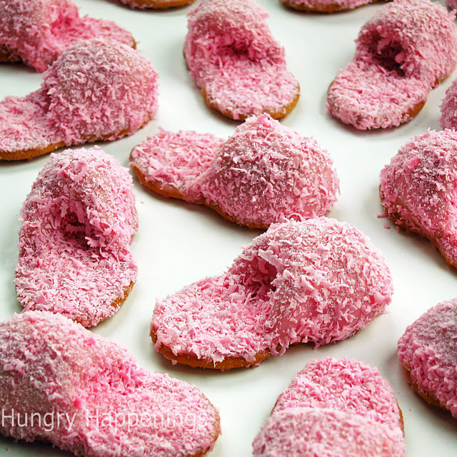 Mother's Day recipes pink fuzzy slipper cookies custom cookies you can make