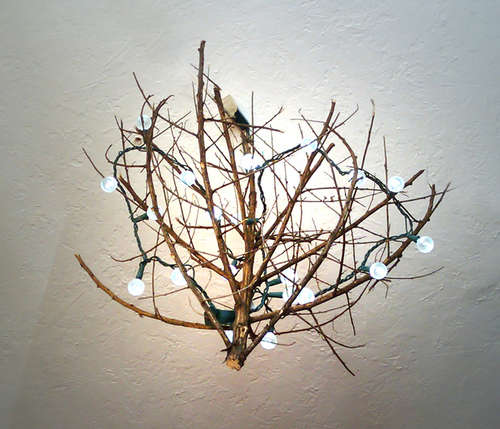 Make a DIY light from tumbleweed