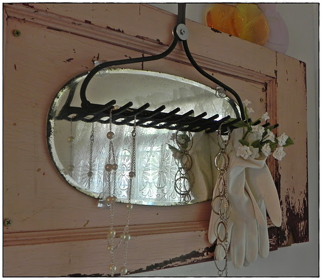 Shabby chic bathroom mirror