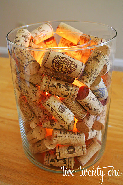 wine cork candle holder