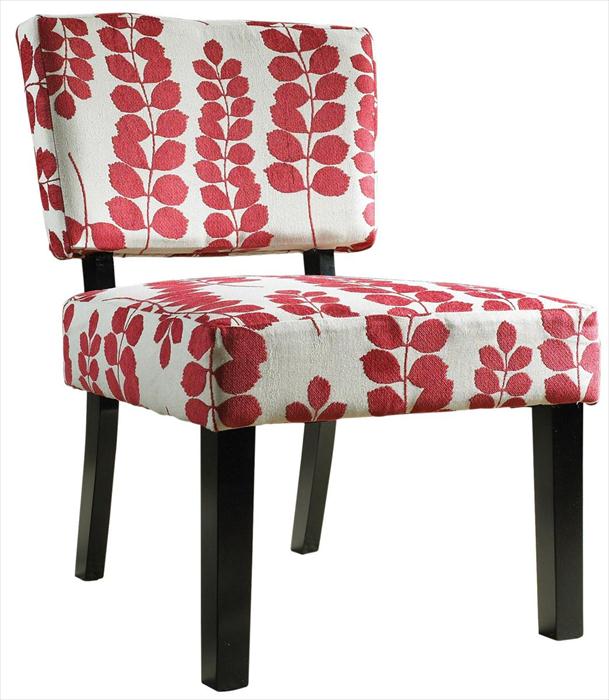 Red and cream chair