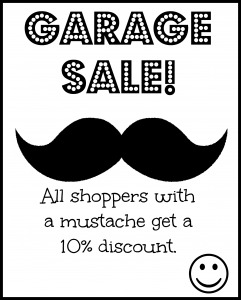 Garage Sale flyers