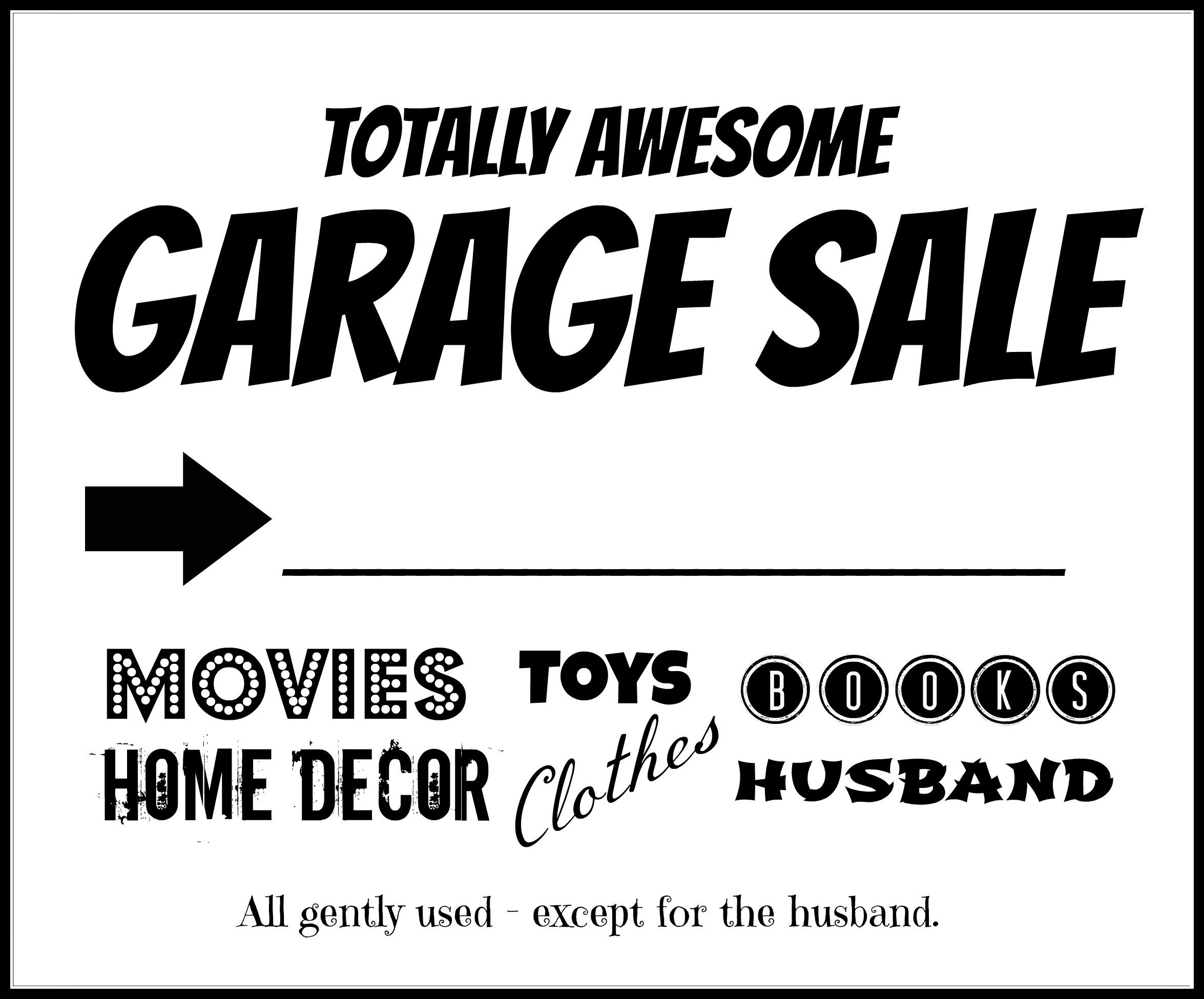 Garage Sale Signage 2