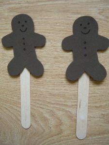 Popsicle Stick Puppets Gingerbread Man