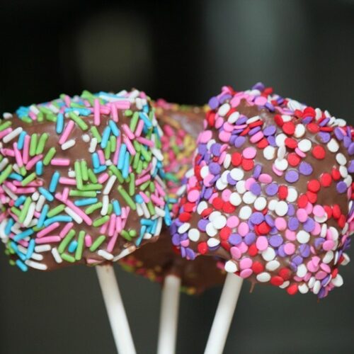 Chocolate Covered Marshmallow Pops